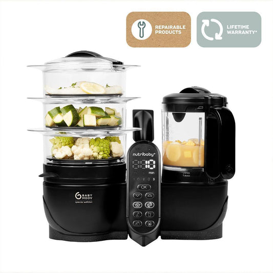 Babymoov Nutribaby (+) XL Black Edition 6 in 1 - Black