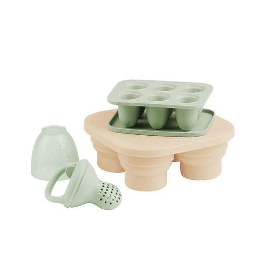 Babymoov Silicone Containers & Feeder Set - Green