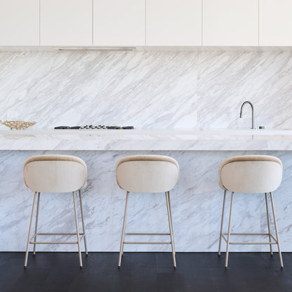 freifrau | ona kitchen stool 65cm | riga mastic + grey beige frame