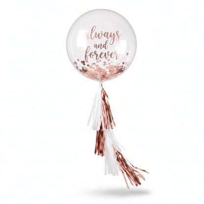 "Always & Forever" Giant Wedding Balloon with Elegant Tail