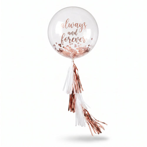 "Always & Forever" Giant Wedding Balloon with Elegant Tail