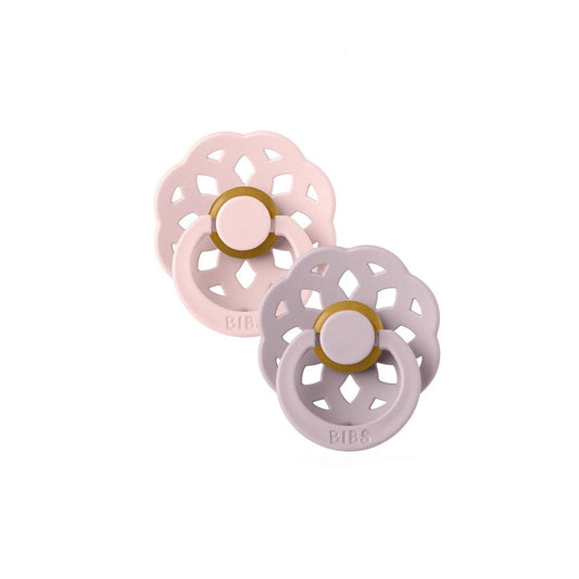 BIBS Boheme Latex Pacifiers - Blossom/Dusky Lilac - 2 Pack