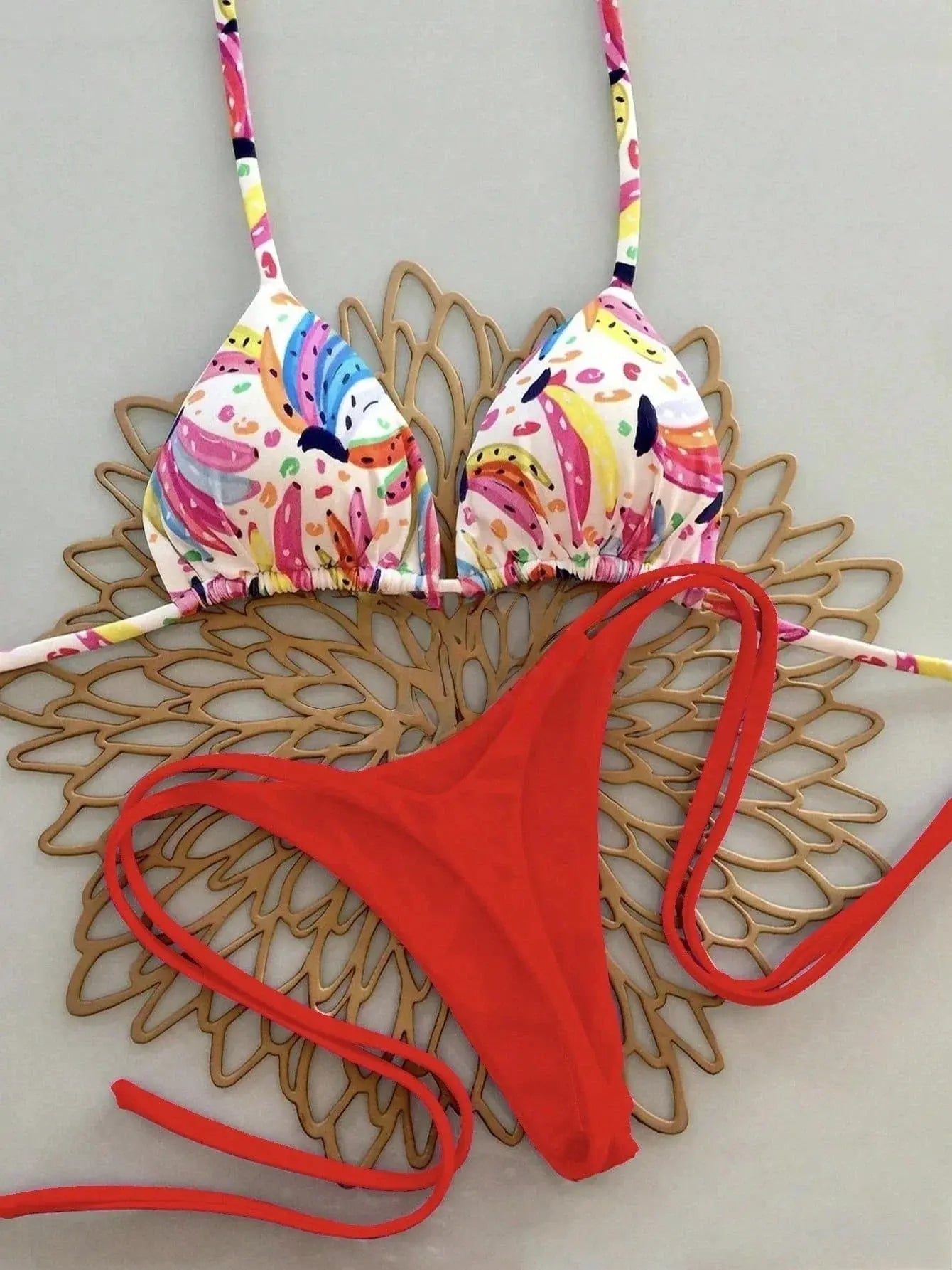 Bikini Set Print Swimsuit Beach Sexy Ladies Swimwear Seaside Vacation Bathing Suit Women Biquine Brasileiro Купальник Женский