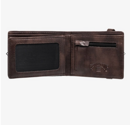 Billabong -  Locked Men Brown Tri-Fold Wallet