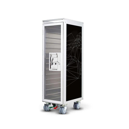 bordbar | classic trolley | OUTER TROLLEY ONLY - aluminium with transparent door