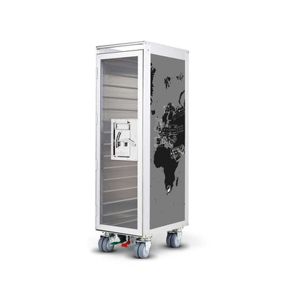 bordbar | classic trolley | OUTER TROLLEY ONLY - aluminium with transparent door