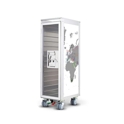 bordbar | classic trolley | OUTER TROLLEY ONLY - aluminium with transparent door