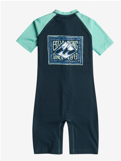 Boxed In - Billabong short Sleeve One-Piece Rash Vest For Toddlers