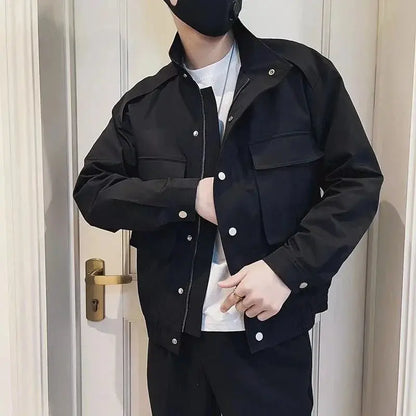 Brand Jackets Men's Trendy Versatile Workwear Men's Clothing Spring Autumn Casual Coats