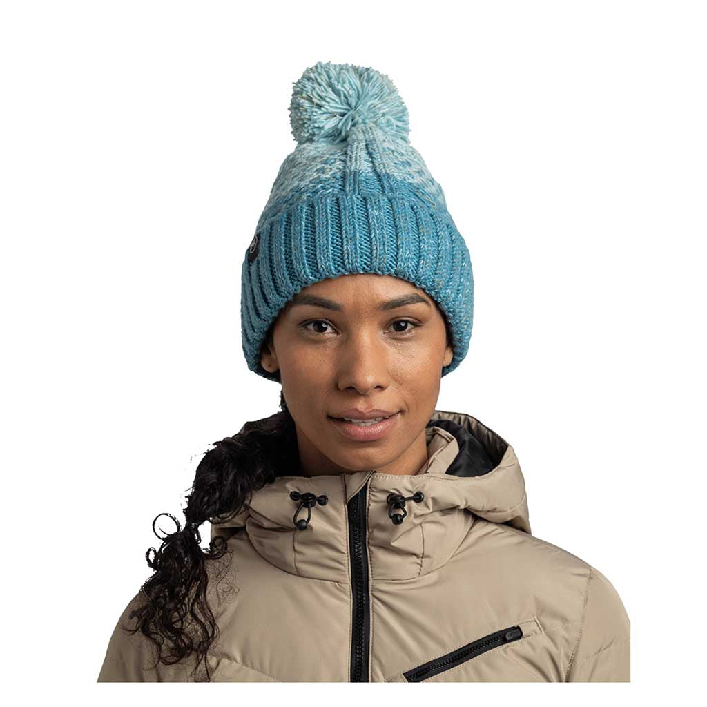 Akna Knitted Beanie & Fleece Band