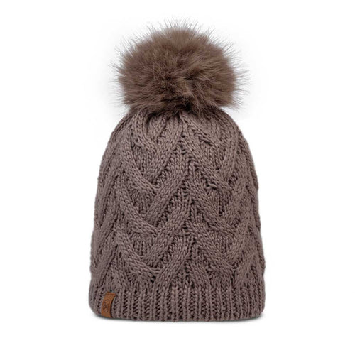 Caryn Knitted Beanie & Fleece Band