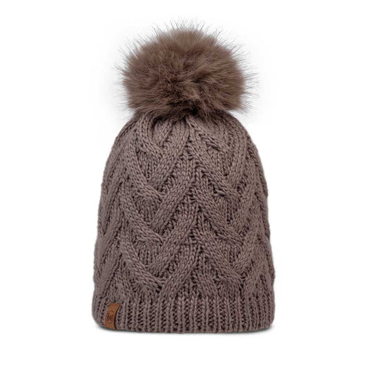 Caryn Knitted Beanie & Fleece Band