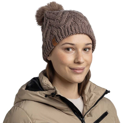 Caryn Knitted Beanie & Fleece Band