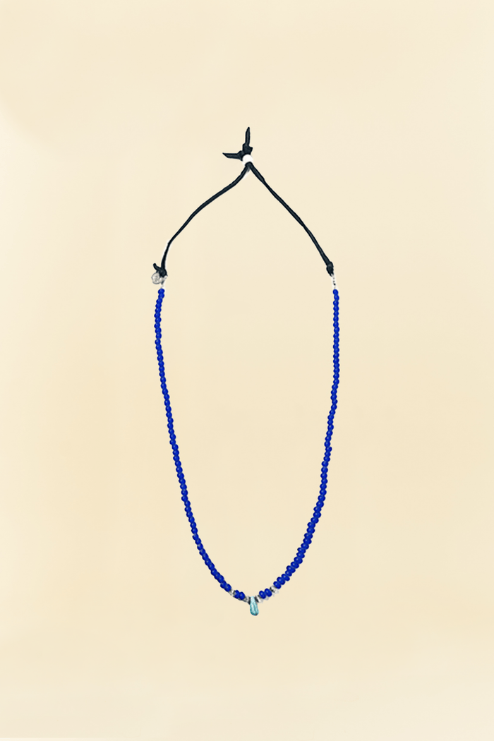 Button Works White Hearts Necklace & Bracelet - Blue -Button Works - URAHARA