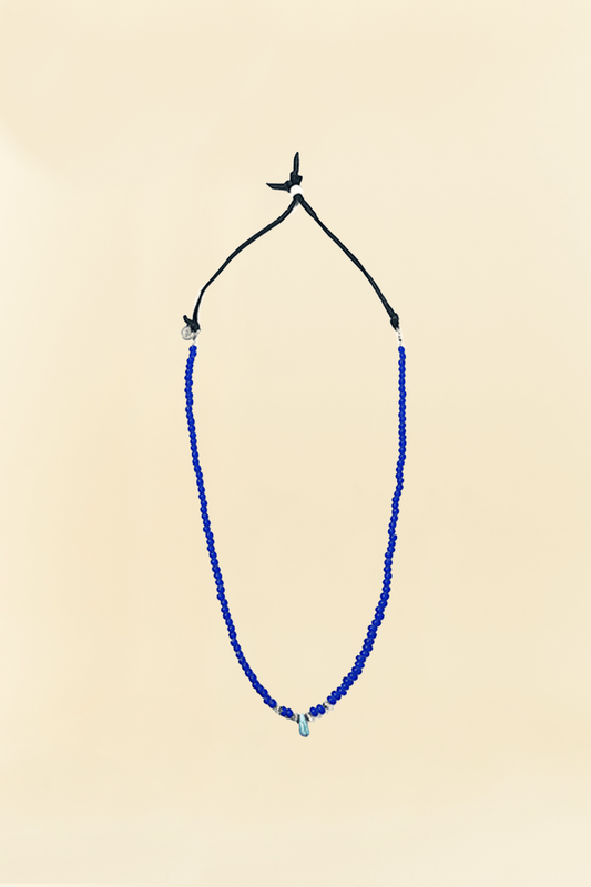 Button Works White Hearts Necklace & Bracelet - Blue -Button Works - URAHARA