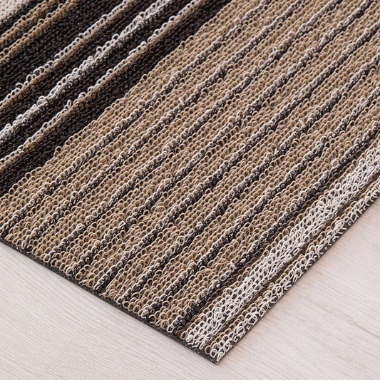 chilewich | shag runner mat 61x183cm (24x36") | pleat stripe oyster