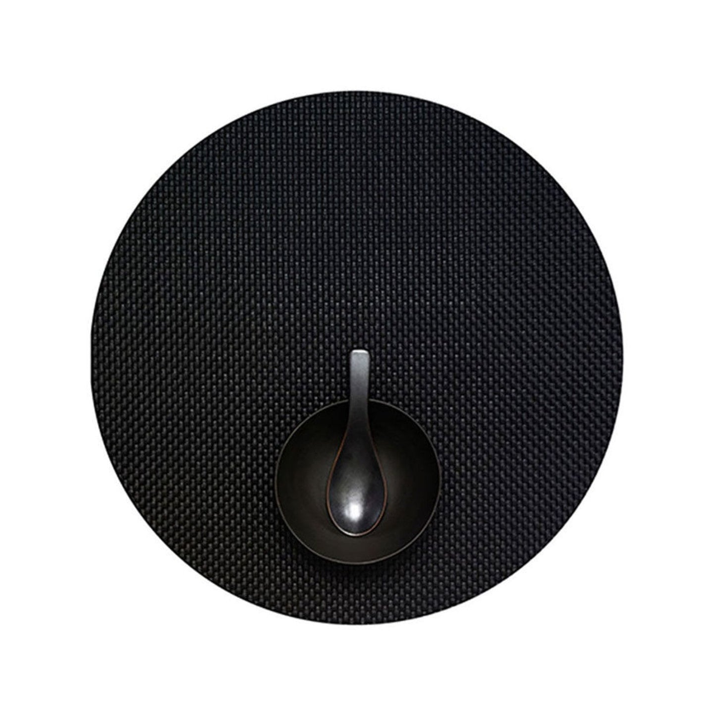 chilewich | placemat round | basketweave black