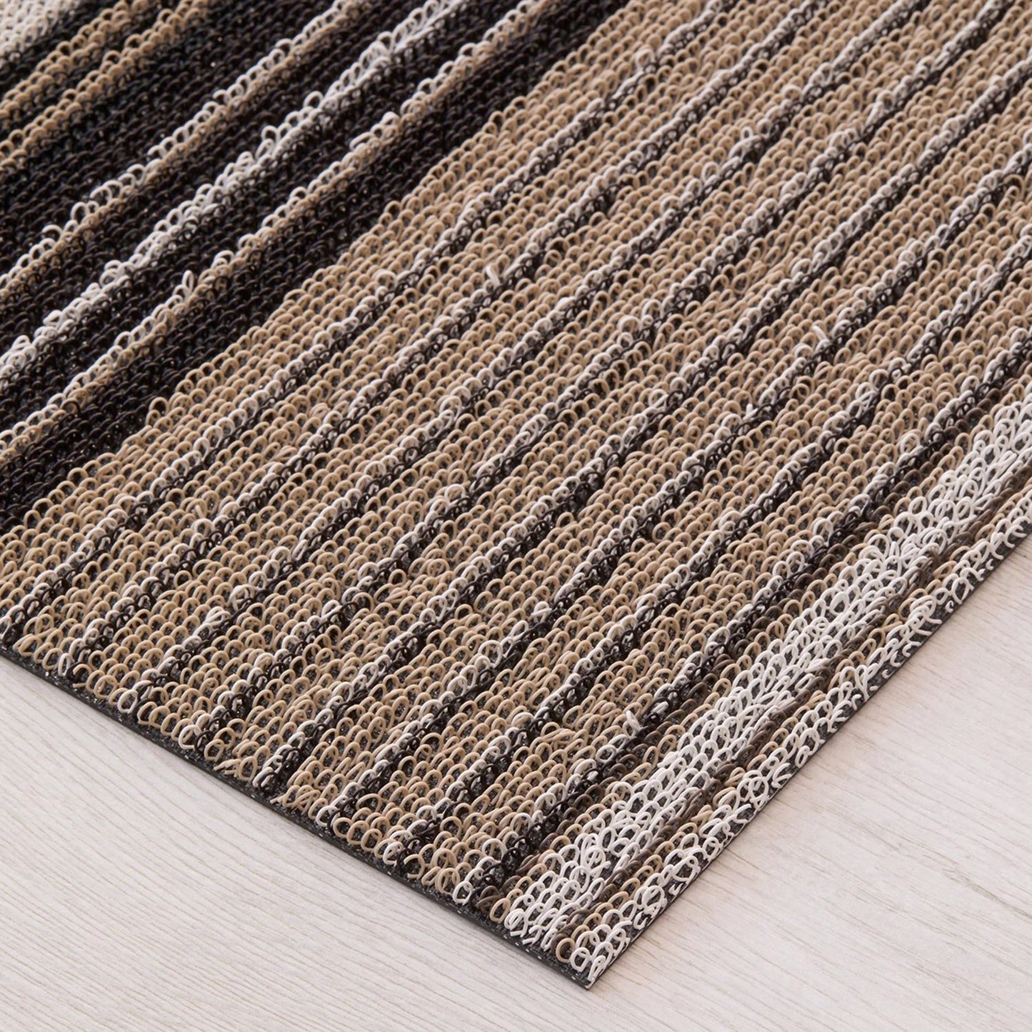 chilewich | shag doormat 46x71cm (18x28") | pleat stripe oyster