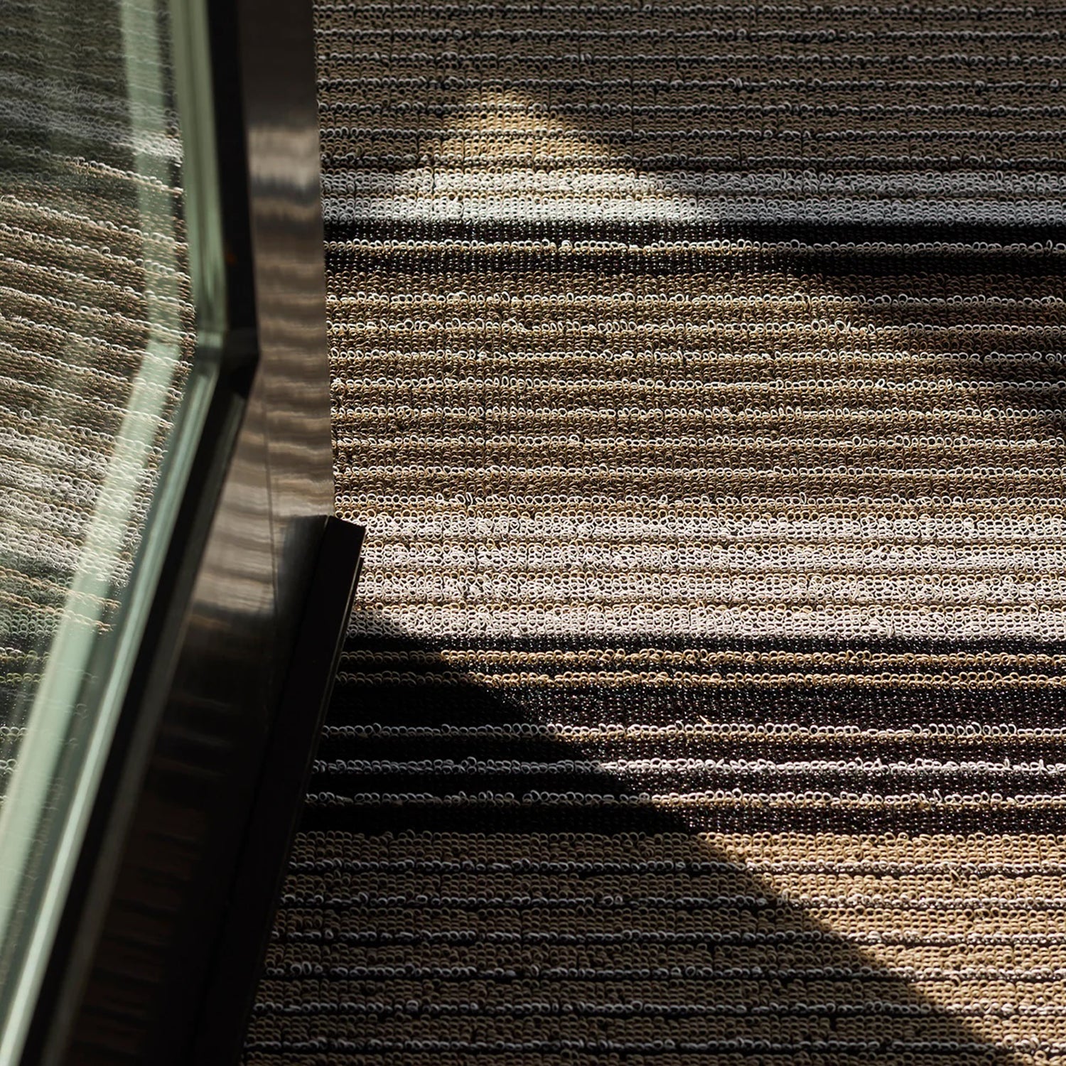 chilewich | shag doormat 46x71cm (18x28") | pleat stripe oyster