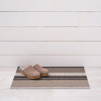 chilewich | shag doormat 46x71cm (18x28") | pleat stripe oyster