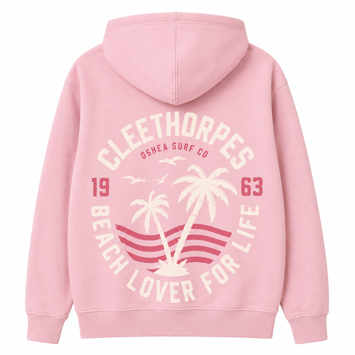 Cleethorpes-  New Pink - Hoodie Beach Lover