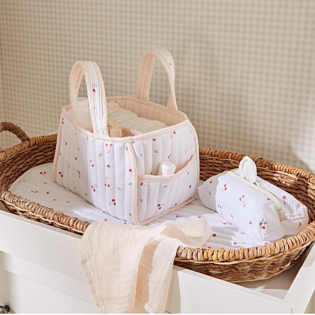 CuddleCo Changing Set - Ditsy Cherry