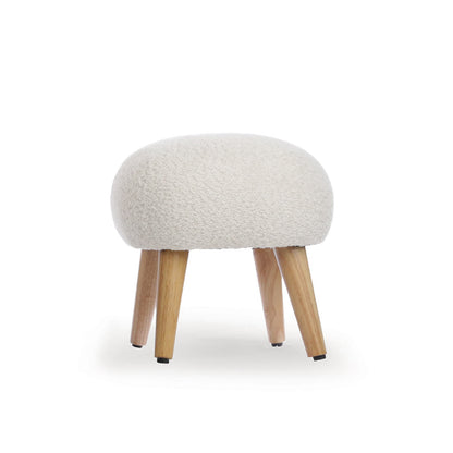 CuddleCo Etta Foot Stool - Boucle Off White