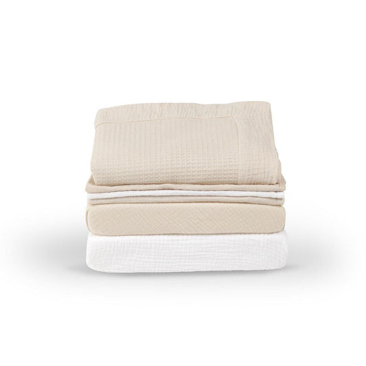 CuddleCo Universal Crib/ Co Sleeper Bedding Set - Cashmere Waffle
