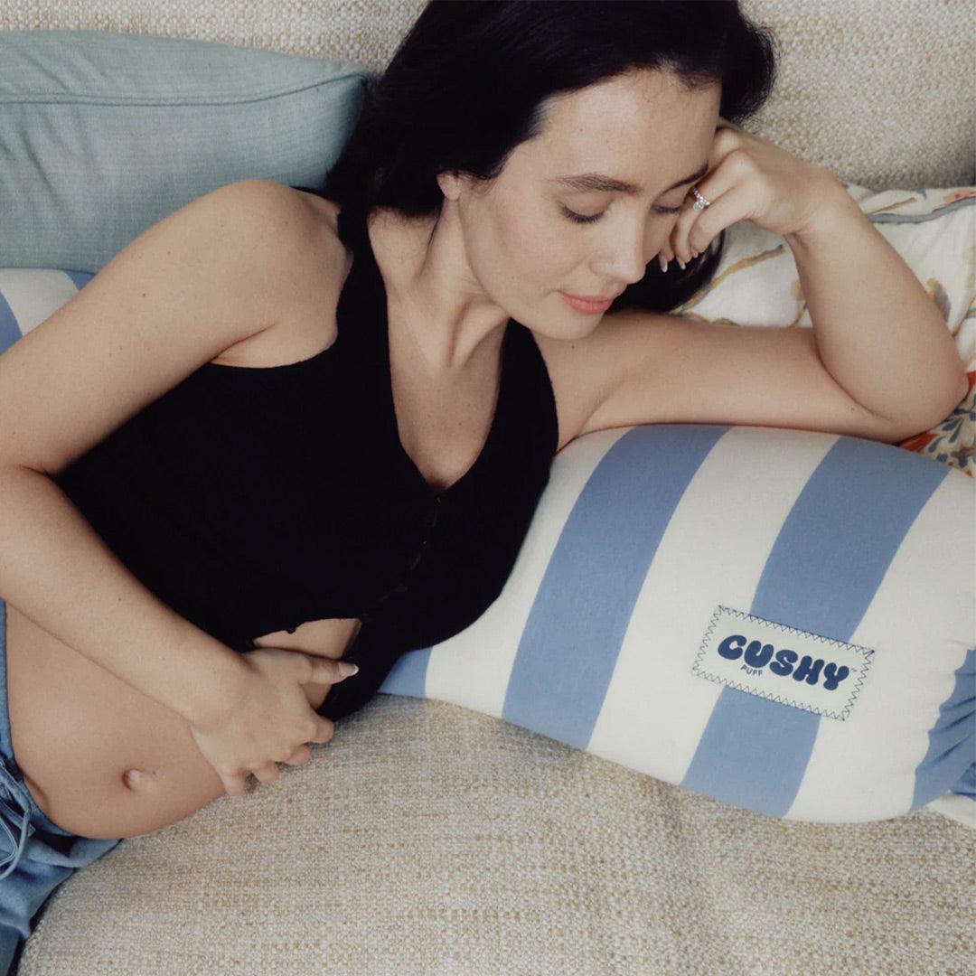 Cushy Puff Pregnancy Pillow Cover - Sky Blue