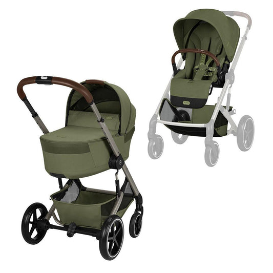 CYBEX Balios S Lux Pushchair + Fold Carry Cot - Moss Green