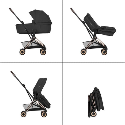 CYBEX Coya Comfort Compact Stroller - Sepia Black/Rose Gold