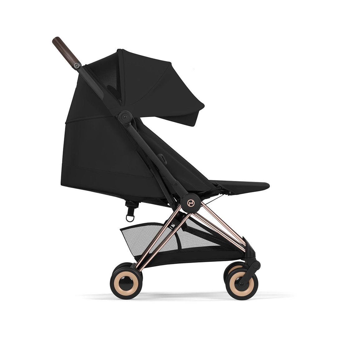 CYBEX Coya Comfort Compact Stroller & Carrycot - Sepia Black/Rose Gold