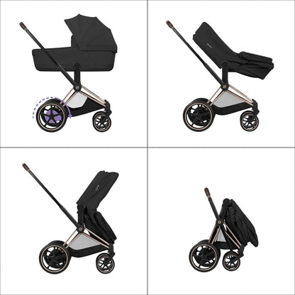 CYBEX e-PRIAM Fold Cot Travel System Bundle - Style