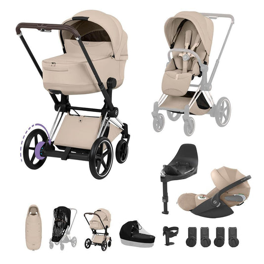 CYBEX e-PRIAM Fold Cot Ultimate Travel System Bundle - Style