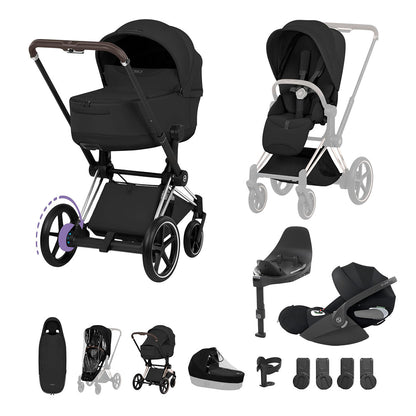 CYBEX e-PRIAM Fold Cot Ultimate Travel System Bundle - Style