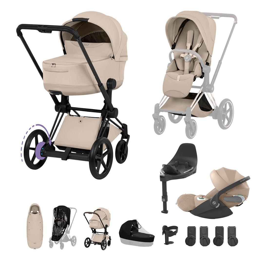 CYBEX e-PRIAM Fold Cot Ultimate Travel System Bundle - Style