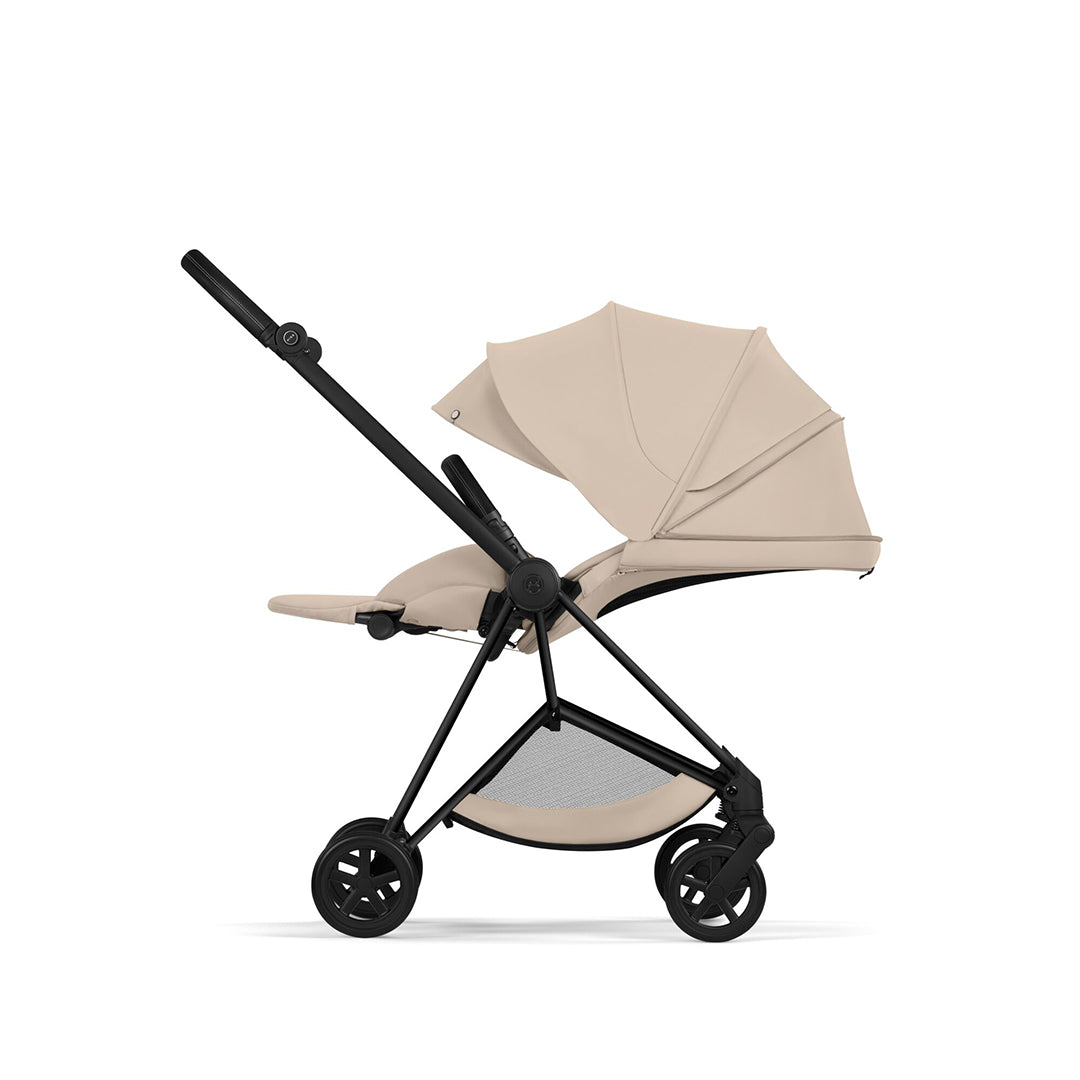 CYBEX Mios Comfort Pushchair & Foldable Carrycot - Cozy Beige/Black