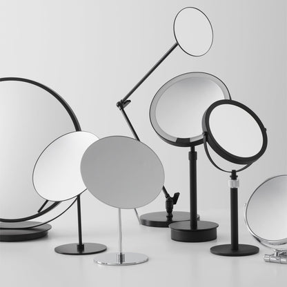 decor walther | BASIC series | illuminated table mirror | matte black 5x magnification - SO