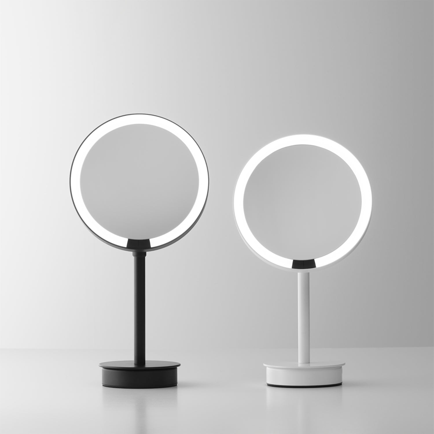 decor walther | BASIC series | illuminated table mirror | matte black 5x magnification - SO