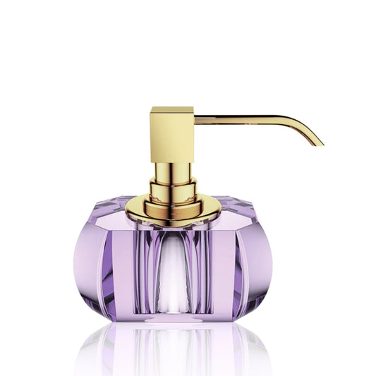 decor walther | KRISTALL collection | soap dispenser | violet + gold 24 carat