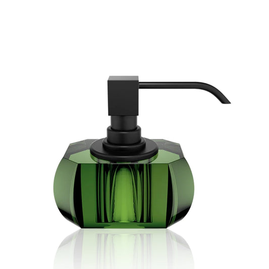 decor walther | KRISTALL collection | soap dispenser | english green + black matt