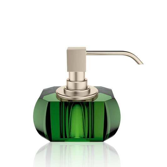 decor walther | KRISTALL collection | soap dispenser | english green + nickel satin