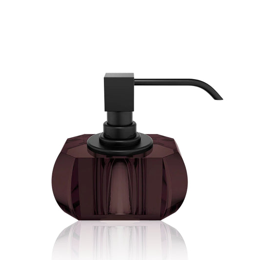 decor walther | KRISTALL collection | soap dispenser | rich burgundy + matt black