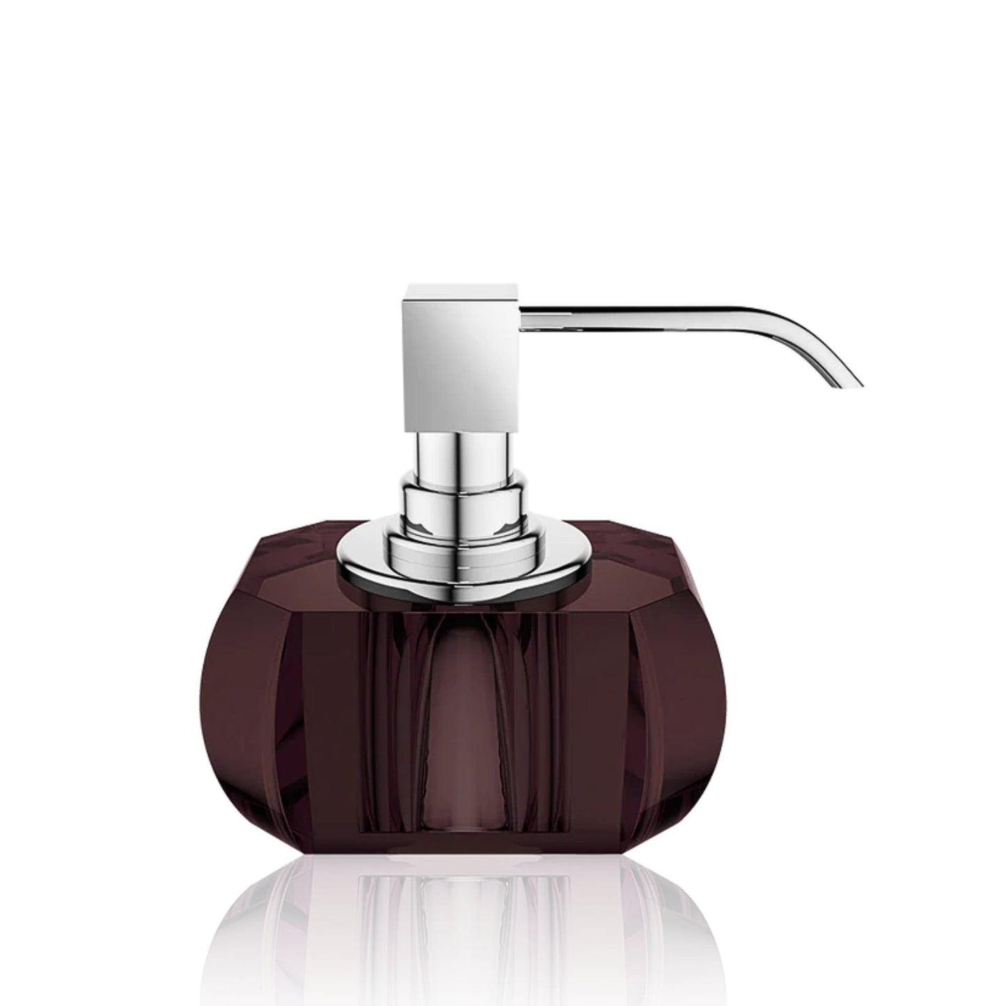 decor walther | KRISTALL collection | soap dispenser | rich burgundy + polished chrome