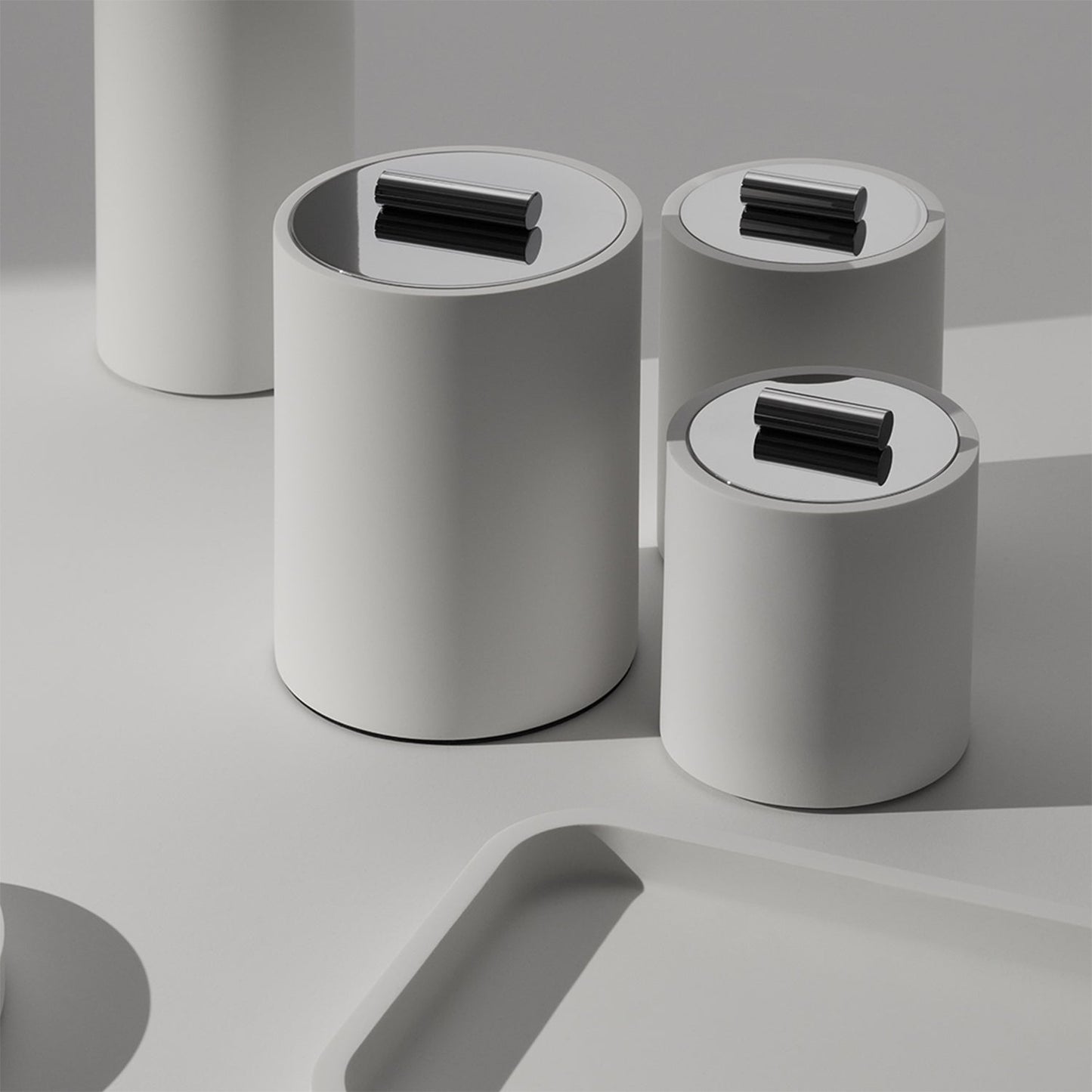 decor walther | STONE series | tab tray | matte white