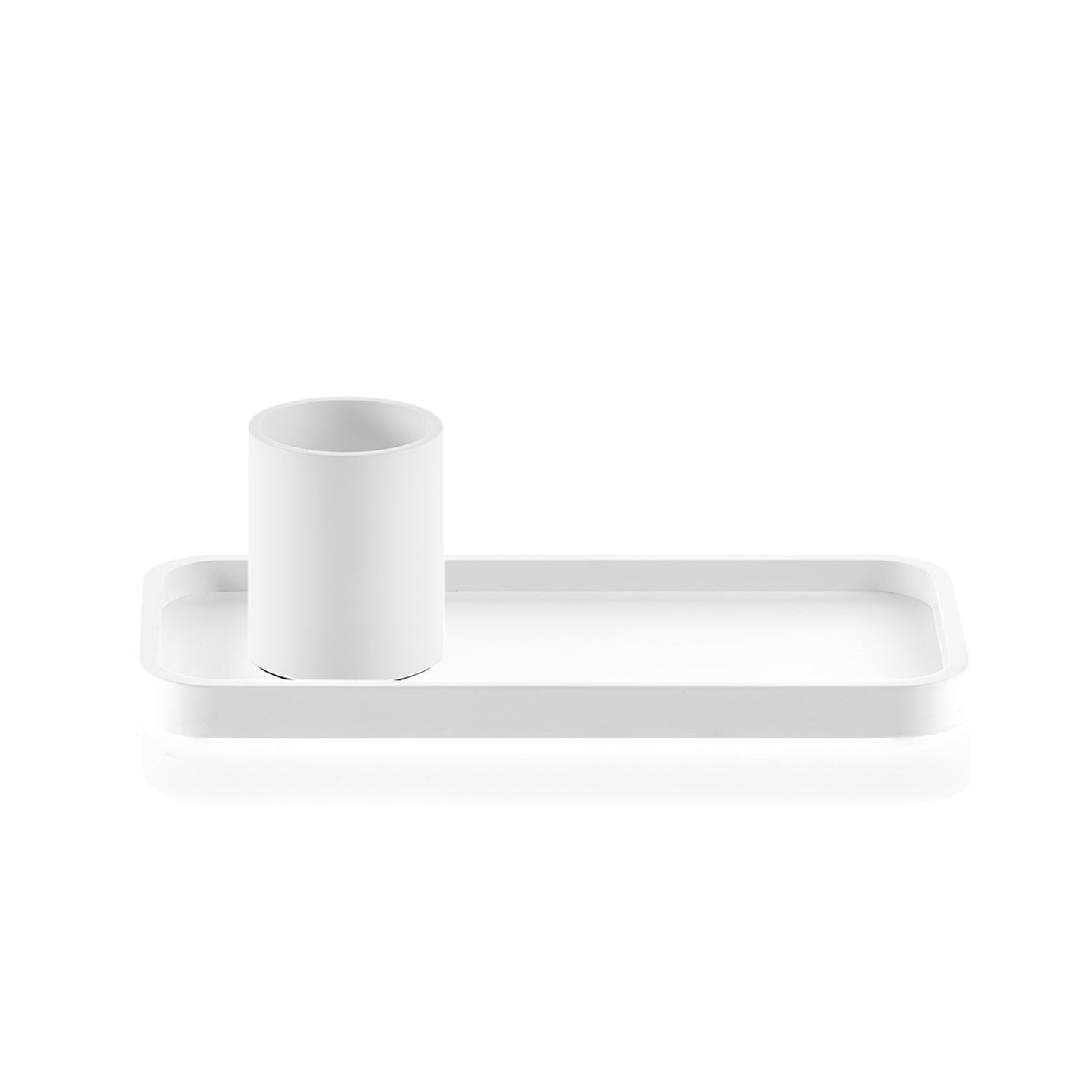 decor walther | STONE series | tumbler + toothbrush holder | white