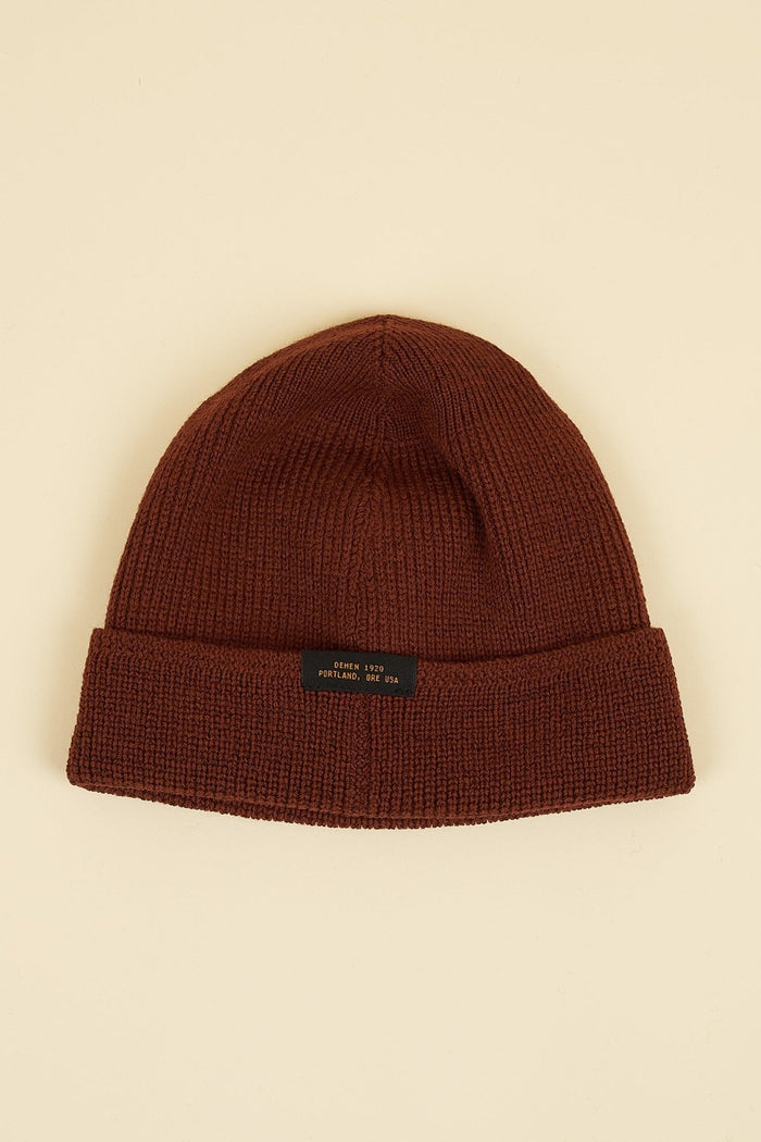 Dehen Wool Knit Watch Cap - Tobacco -Dehen - URAHARA