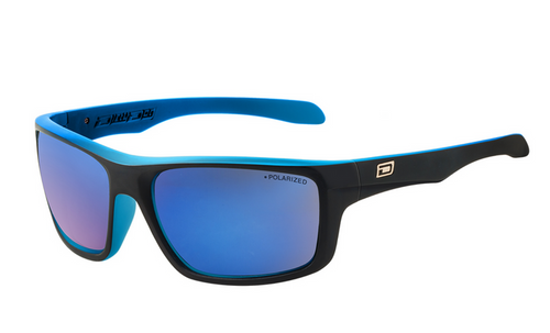 DIRTY  DOG GREY/BLUE MIRROR POLARISED  / SATIN BLACK XTAL BLUE