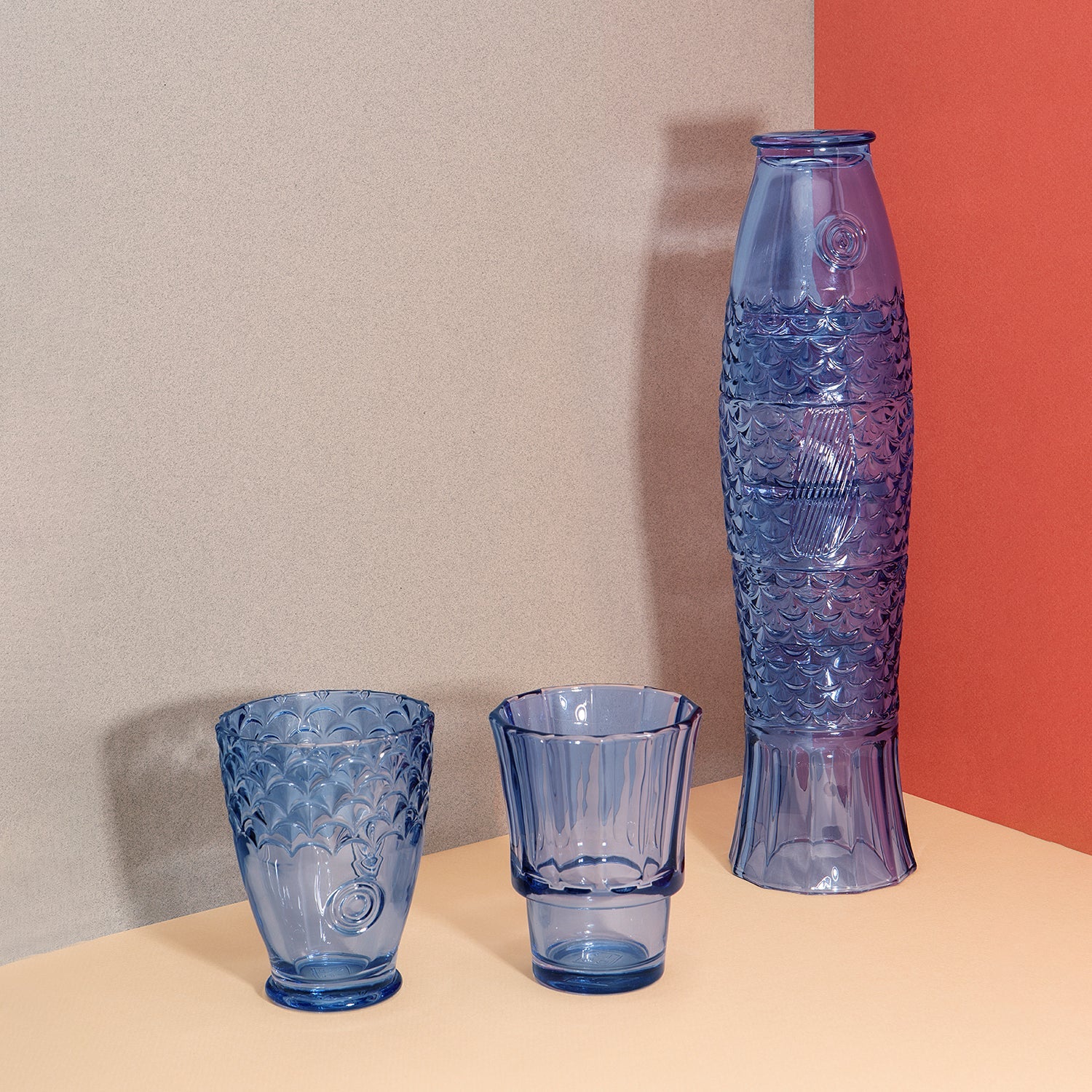 doiy | koifish stackable glasses | blue - DC