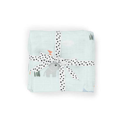Done by Deer Burp Cloth 2 Pack - Playground Blue